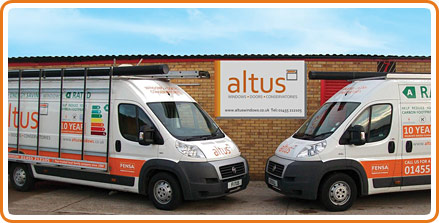 A photo of the new Altus Windows van livery