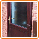 A photo of a UPVC back door