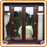 A photo of a UPVC french door